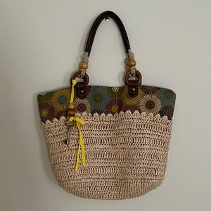 Fossil Key Straw Tote Bag